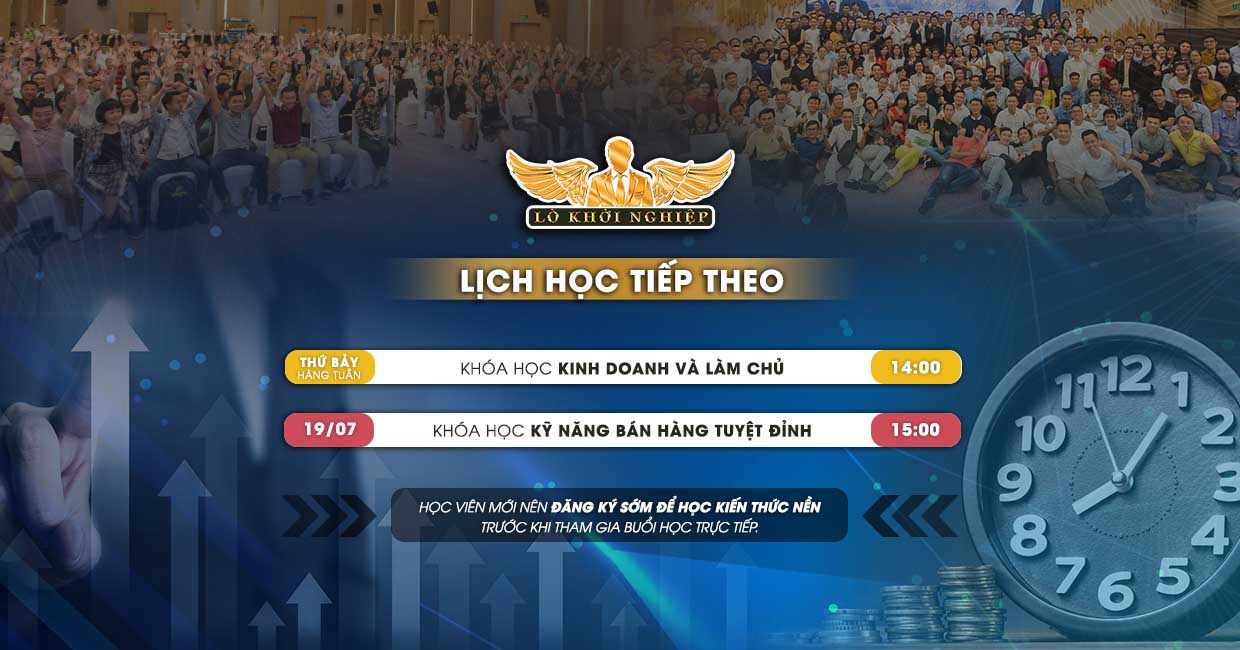 LỊCH CÁC KHÓA HỌC - LoKhoiNghiep